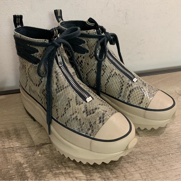 Women’s CONVERSE Run Star HIKE Nomad SNAKESKIN High Top PLATFORM Zip SNEAKERS 7 - Picture 1 of 7